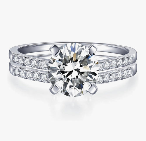 3.0 Carat Moissanite Diamond Ring Set