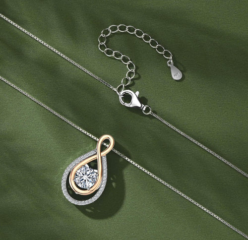 Safe Diamond Infinity Drop Necklace – Elegant, Ethical, Timeless
